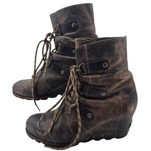 Sorel Womens 10 Joan of‎ Arctic Wedge Mid Boots
